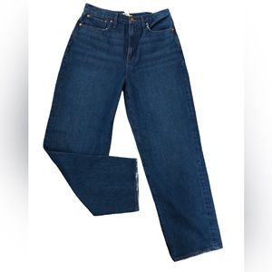 Madewell Baggy Straight High Rise Women Jean Size 30 Relaxed Blue Denim NWT